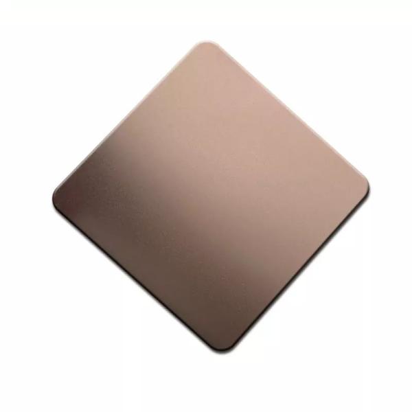 Mirror Polished Bead Blasted Stainless Steel Sheet Rose Gold Fireproof