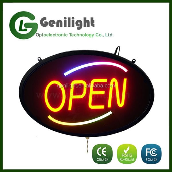 LED Neon Open Sign for Fashion Display in Pub Bar Cafe Restaurant Power Consumption -