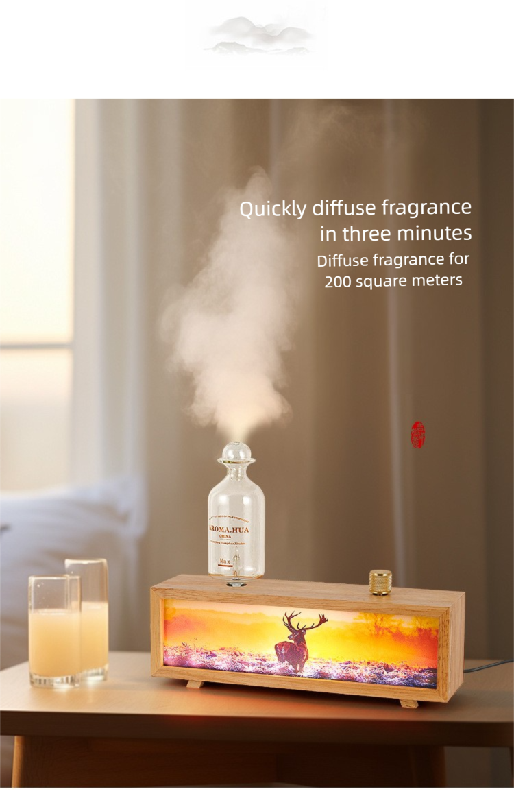 Ultra Quiet Wood Aromatherapy Diffuser Household Aroma Diffuser Machine With Night Light