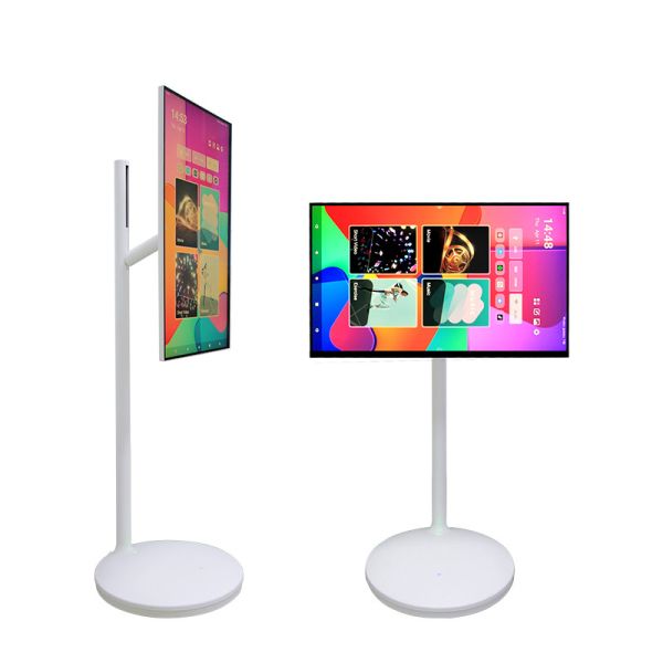 27 портативный ЖК-дисплей для рекламных вывесок зарядка батареи вращаемый сенсорный экран киоск