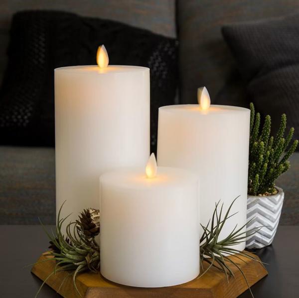 Velas de casamento sob medida Centrais de decoração Velas de pilar LED para festa
