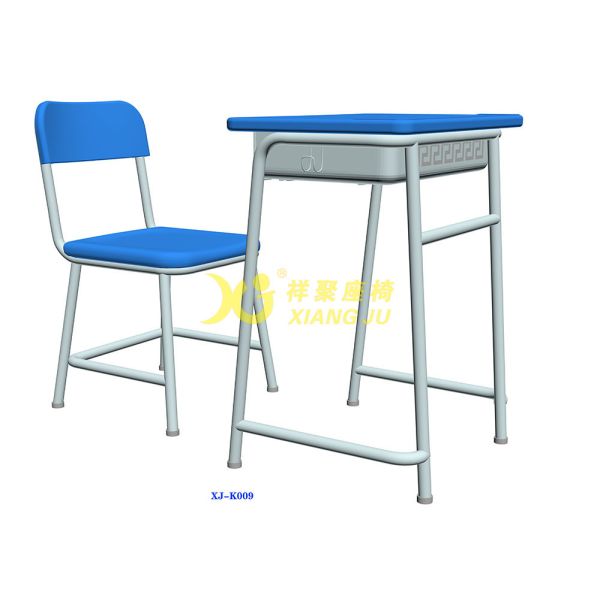 Middle School Single Desk And Chair With Color Customied / Classroom Furniture