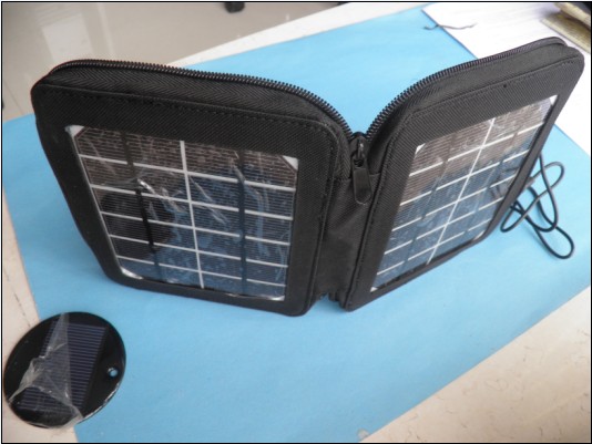 Portable Lithium-ion Battery 5W Solar Charger Outdoor Power Pack USB Battery