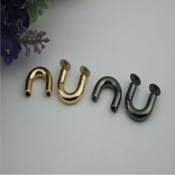 Handbag accessory gunmetal color 10 mm zinc alloy metal arch bridge for purse