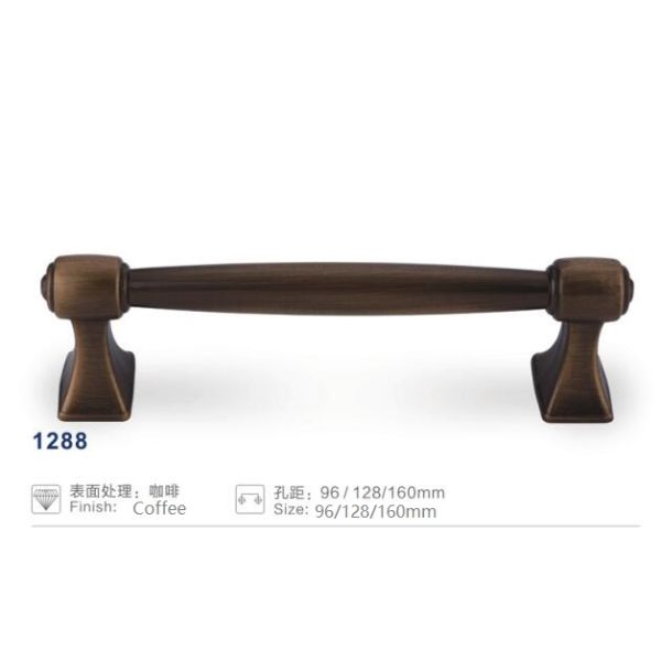 Mobília antiga/café liga de zinco do armário/punho 96/128/160mm da porta/gaveta