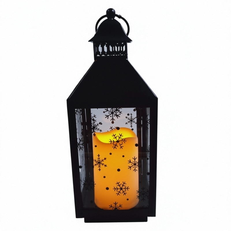 Customizable Metal Lantern Featuring Adjustable Width Suitable for Ambient Lighting in Restaurants and Bars
