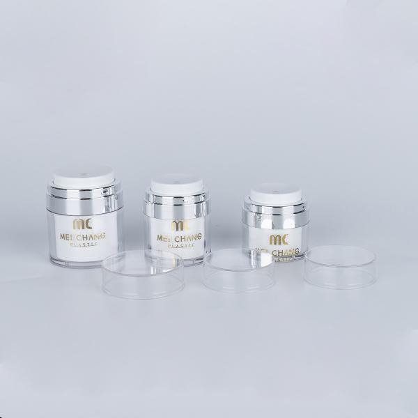 PP Airless Pump Cream Jar 15ml 30ml 50ml Airtight Seal Empty Cosmetic Jars (MC-235)