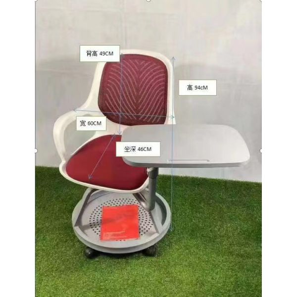 School Lecture Training Room Chairs Revolving With Bookstore