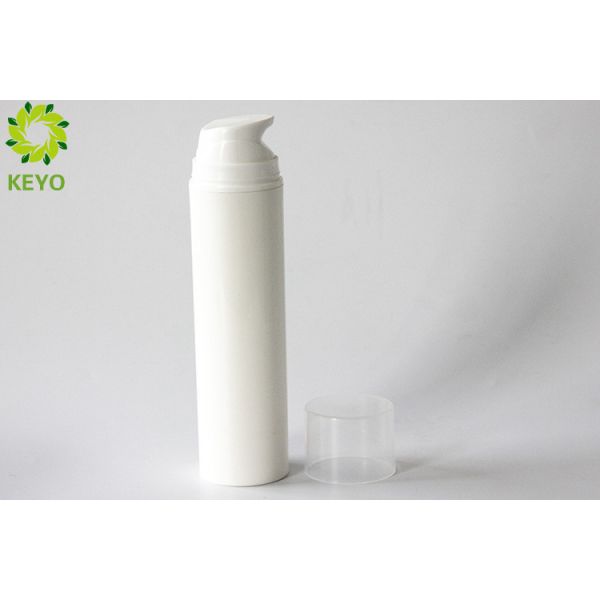 200ml Airless Empty Cosmetic Bottles , White Color Plastic Lotion Pump Bottle