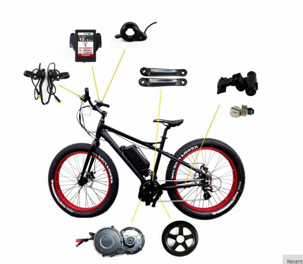 48v 1000w Mid Mounted Electric Bike Motor , Electric Motor Kits For Bicycles