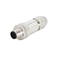 Connecteur M12 plaqué or 4 broches IP67 pour les connexions de signal et de puissance