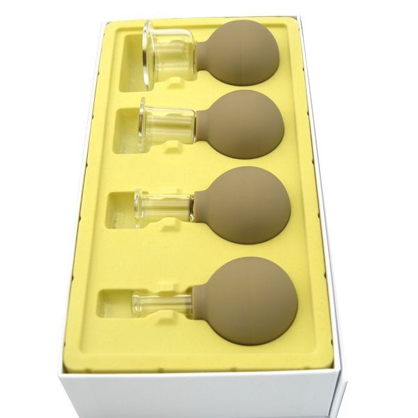 96mm Height Chinese Traditional Glass Cupping Massage Therapy Vacuum Cupping Equipment Set Kit for Back Shoulder Leg Body