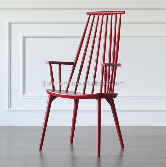Personalización silla de comedor de tejido de reposabrazos de madera moderna para la mayor cantidad en restaurantes y hoteles