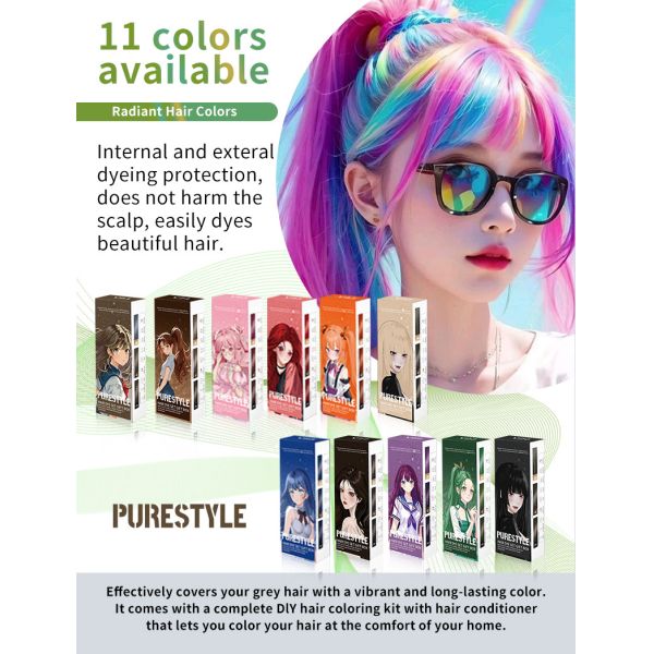 Kit de coloration capillaire à domicile - Couverture des cheveux blancs - Crème révélatrice