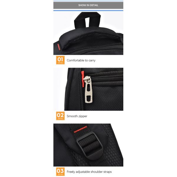 Water Resistant Laptop Business Backpacks Travel Anti Theft with USB Charging Port