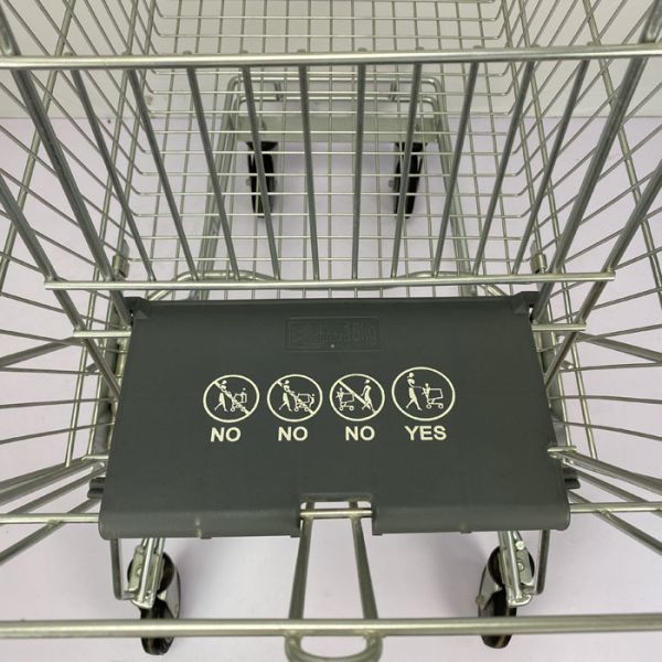 Australian Style 150L Supermarket Shopping Trolley Metal Gray Chain Store Shopping Cart CE