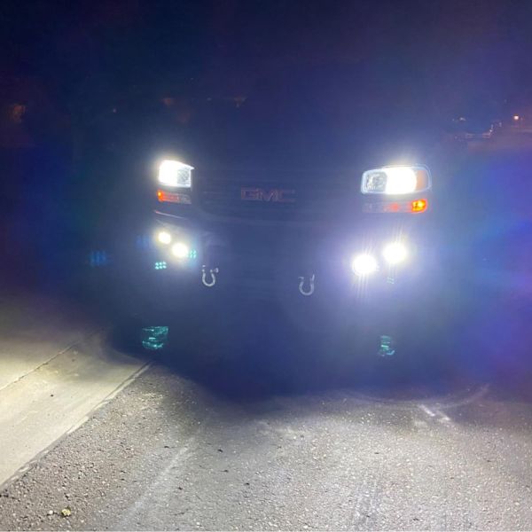 3 Beam Owl Dual Flashing Color Motorbike Spotlight Lamp Offroad Light