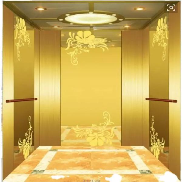 Thickened Gold Elevator Stainless Steel Sheet Door Fireproof Durable