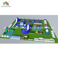 Commercial Floating Inflatable Water 30x40 Meter Inflatable Wate Park Slides Amazons Para Inland Summer Play