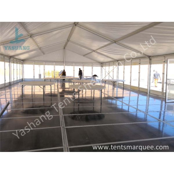 High Quality White PVC Fabric Roof Outdoor Event Tent with Transparent Glass Door