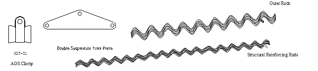 Double ADSS Fiber Cable AGS suspension clamp 100KN