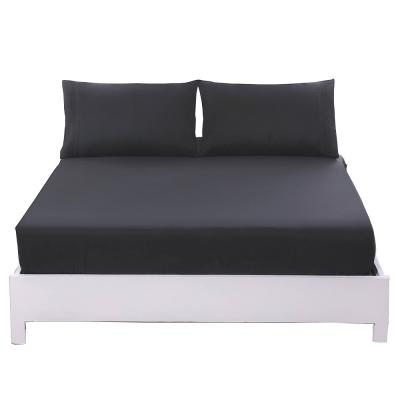 Machine Washable Plain Cotton Bed Sheet Set 233 300 400 Thread Count Plain Bedsheets