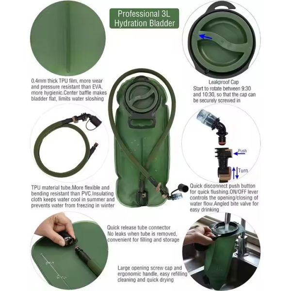 3L Tactical Molle рюкзак для езды на велосипеде ходьбы бег горнолыжный рюкзак для хранения воды