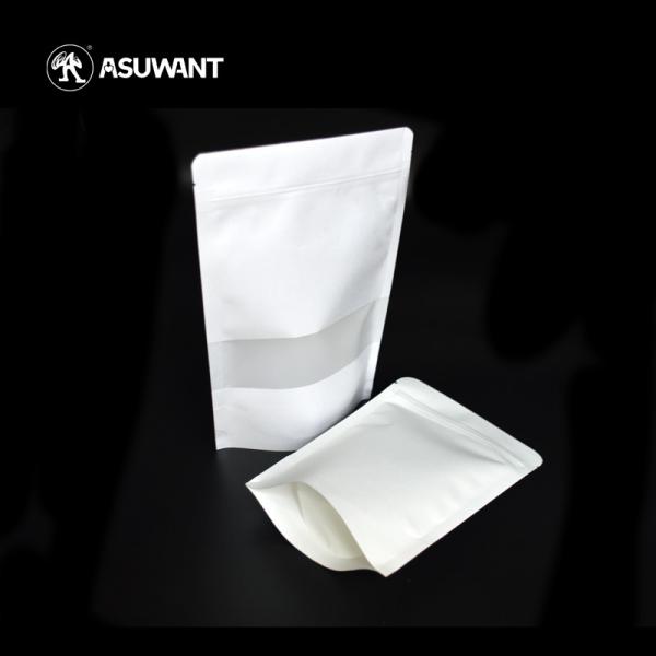 O branco claro da janela imprimiu o logotipo personalizado 25KG natural do alimento dos sacos de papel de Kraft