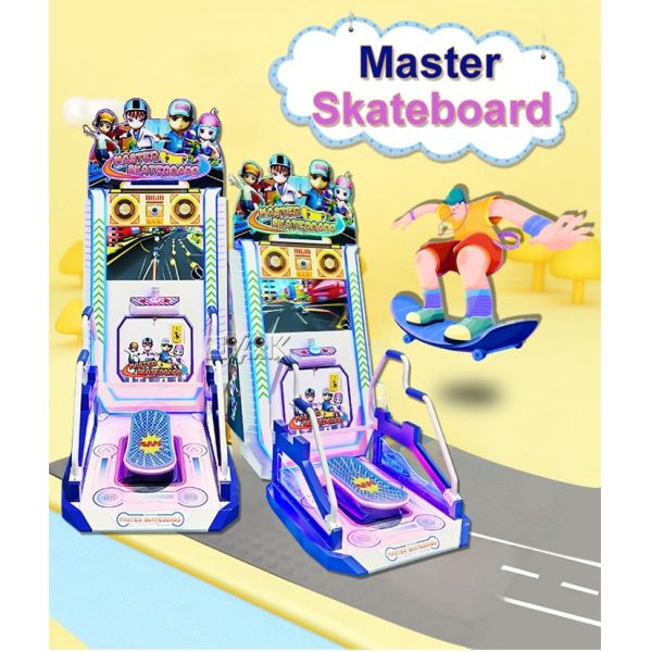 Master Skateboard Ticket Redemption Lottery Game Machine For Kids 1 Player