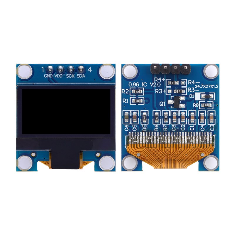 OLED0.96 White Light LCD Screen 128X64 SSD1315 IIC Interface 4-PIN Module Small Screen
