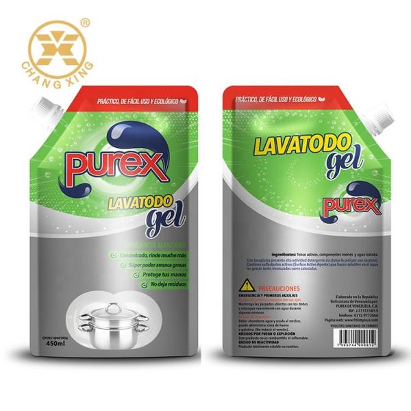 250ml 5L LDPE Liquid Detergent Powder Packaging Pouch Bag With Spout