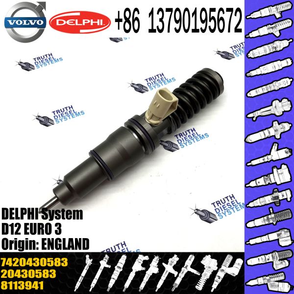 common rail injector 20430583 BEBE4C00101 VOE20430583 for  DX12 VOL D12C D12D FH/NH/FM12 fuel injector