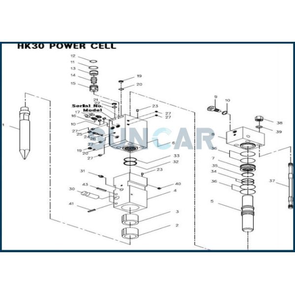 D3691500 Hydraulic Hammer Service Kit Breaker Seal Kit Fits HK30