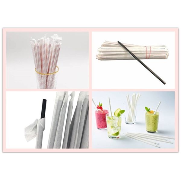 FSC Certified White Individually Wrapped Straw Paper Roll 24g 28g Сертифицированный FDA белый индивидуальный упаковочный бумажный свиток соломы 24г 26г 28г