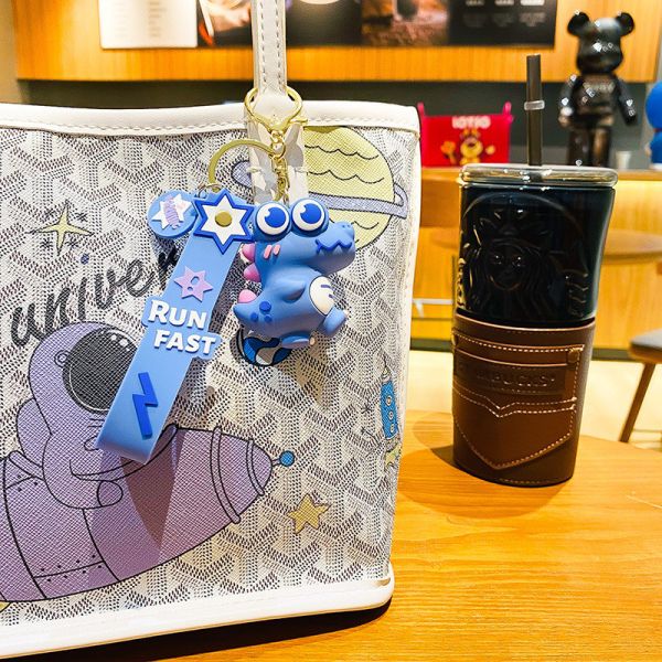 Милый мультсериал ключевой коробки подвеска Силиконовая бумага Новинка Динозавр Зачарование ключик для мальчиков девочек