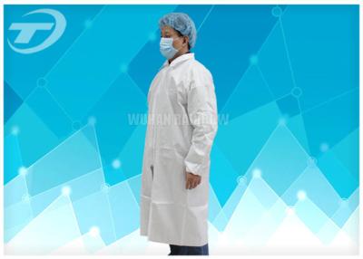 Revestimento médico do laboratório branco & impermeável descartável 125 x 150cm do visitante do PE