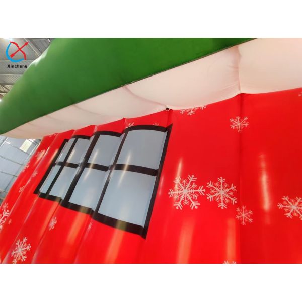 Manufacturer Inflatable Christmas House Outdoor Holiday Decoration With LED Light