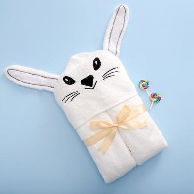 La serviette infantile de bébé non pelucheux d'enfants a placé la serviette à capuchon en bambou confortable