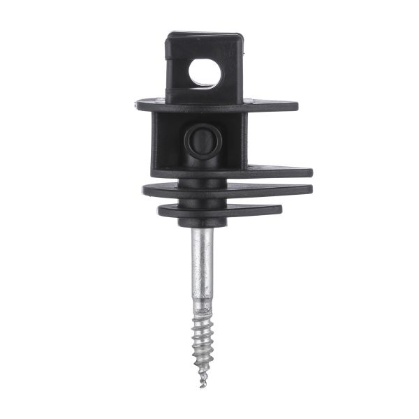 Wood Screw Insulator INS085B Black Electric Fence Fittings For Wood Post 7mm Wire Polywire