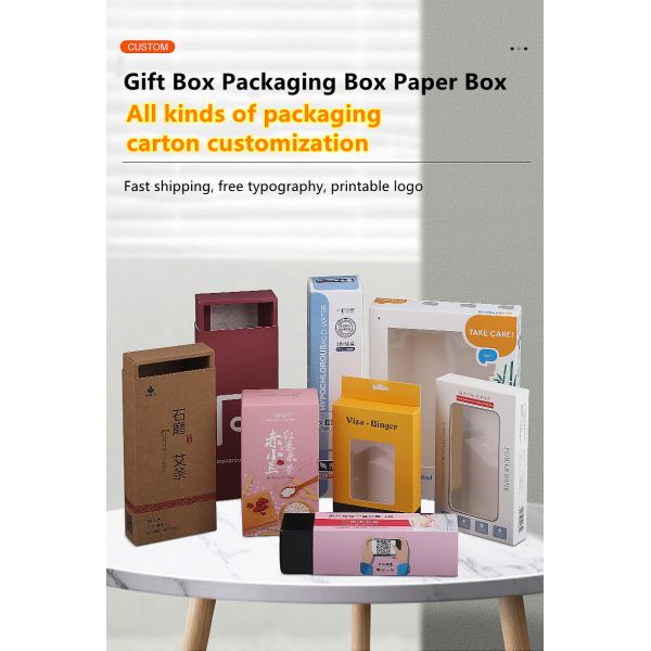 Foldable Rectangle Shape Food Grade Kraft Candy Box for Mini Snack Packaging