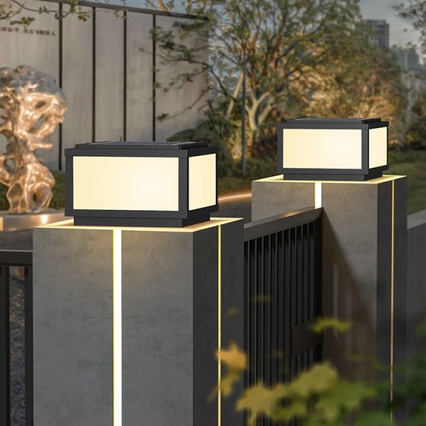 Outdoor Solar Pillar Lights for Working Lifetime up to 5000 Hours and Stylish Design