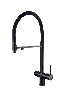 Convenient And Elegant Pull Out Kitchen Faucet With Ceramic Valve Core For Various Kitchen Decoration Styles