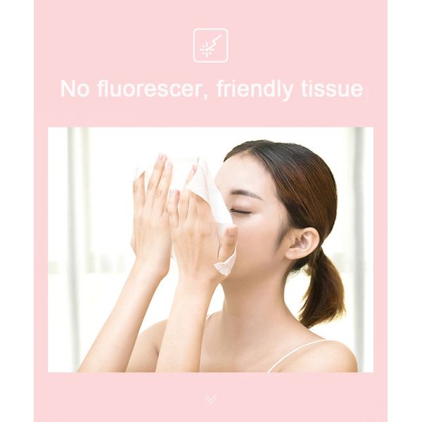 OEM / ODM Face Cleaning Wet And Dry Wipes , 100 Pure Cotton Dry Wet Tissue