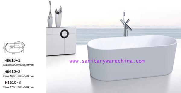 Bathtubs, freestanding Bathtub without faucet , hand shower HB610