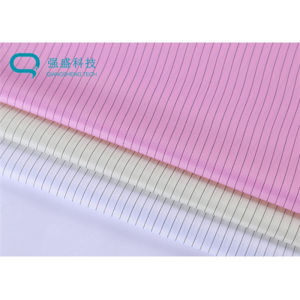 5 Mm Striped Conductive Polyester Woven Fabric Anti Static