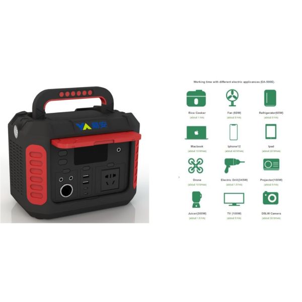 500W Peak:550W Outdoor Portable Power Station