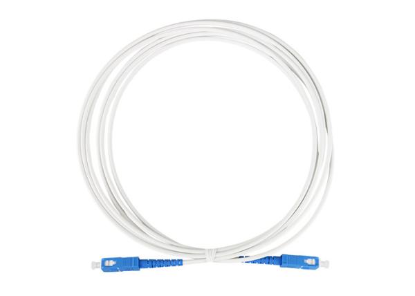 Indoor Dia3mm Armored Fiber Jumper , FTTP  5m FC Fiber Optic Cable