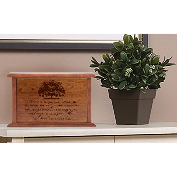 Wood Urn for Human Ashes, Wood Urns Professional Urn For Human Ashes Adults Burial Crematory Funeral Urn