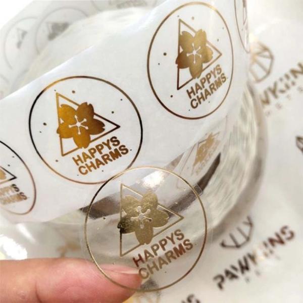 Estampagem a Quente Etiquetas de Folha de Ouro Autocolantes Impermeáveis Autocolantes de Metal Personalizados