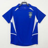 Das camisas retros do futebol da sarja da listra jérsei azul do futebol do decote em V
